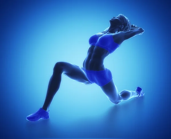 Mujer haciendo ejercicio de estiramiento —  Fotos de Stock