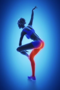 Yoga yapan bir kadın.