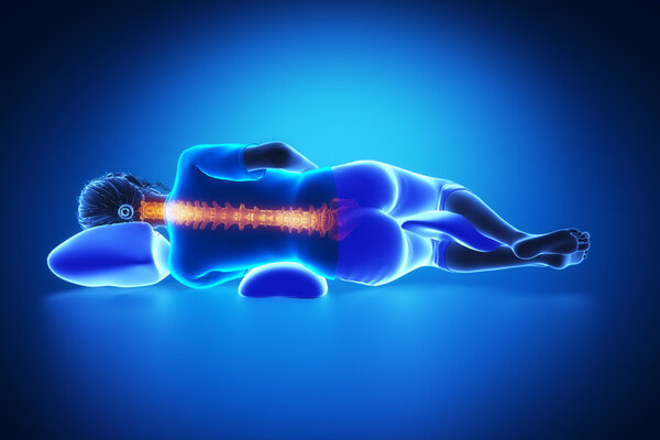 Woman good sleep posture 