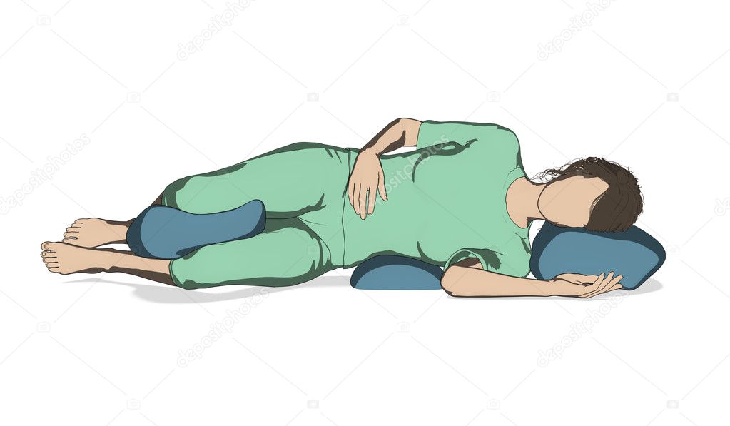 Woman good sleeping posture