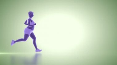 obez kadın kilo jogging