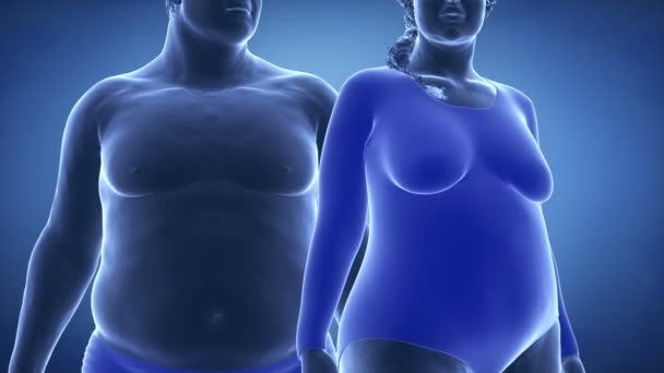 obézní žena a muž, hubnutí