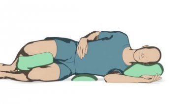 Kadın iyi uyku duruş  