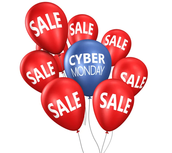 Cyber Monday Sale Balloons — Stock Photo, Image