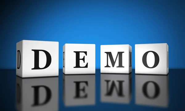 Demo Sign Cubes — Stock Photo, Image