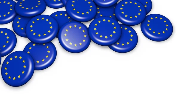 European Union Flag Badges — Stock Photo, Image