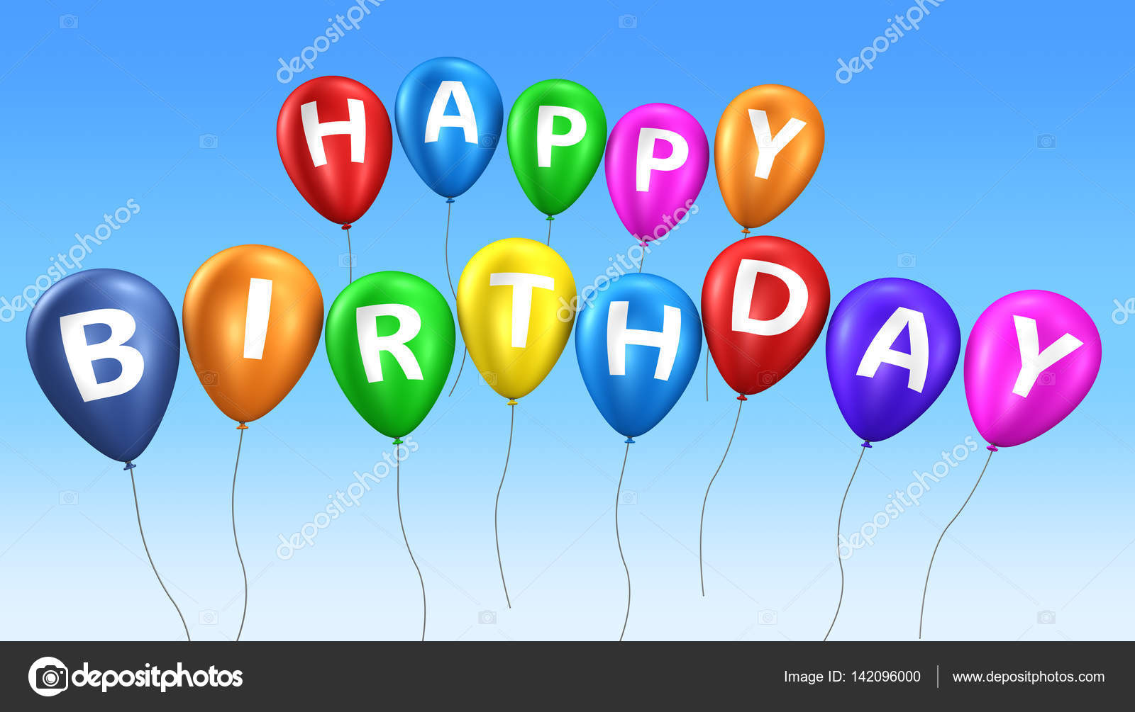 Happy Birthday ballonnen Party — Stockfoto © NiroDesign ...