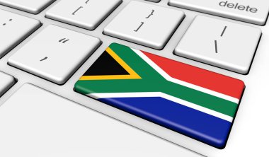 Güney Afrika bayrak bilgisayar klavye
