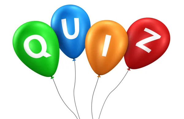 Quiz-Zeichen Luftballons — Stockfoto