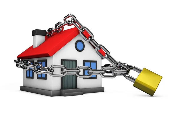 House Security Concept Home Icon Locked — Stock Photo, Image