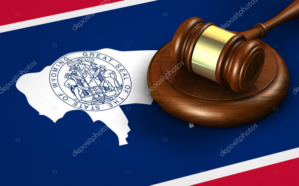 Wyoming Legal System And Law Concept