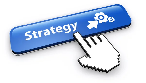 Business Strategy Button — Stock Photo, Image