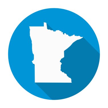 Minnesota harita düz simgesi