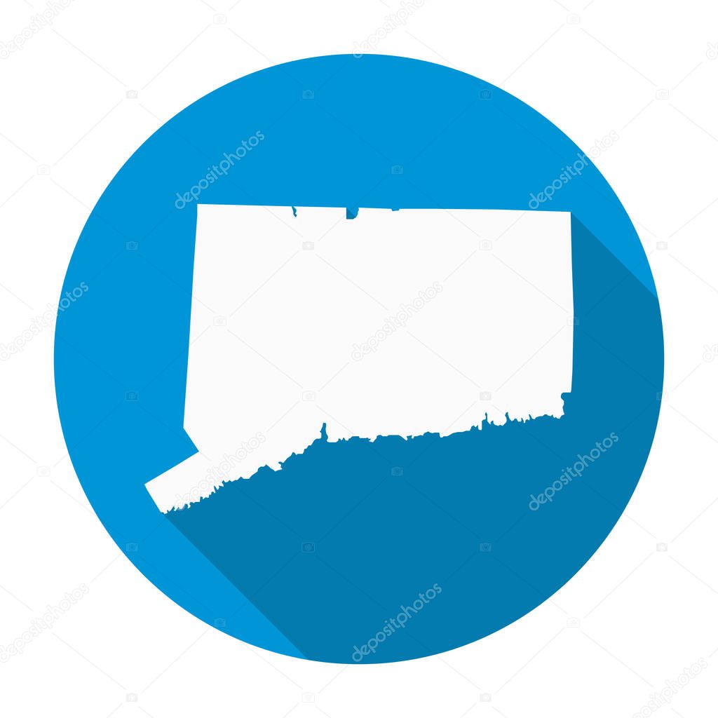 Connecticut Map Flat Icon