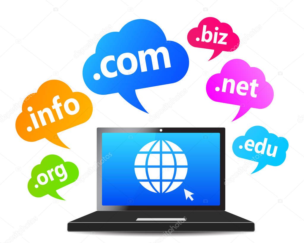 Website Domain Names Concept