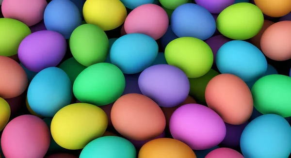 Uova di Pasqua sfondo colorato — Foto Stock