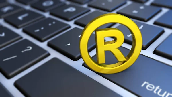 Registered Trademark Symbol Computer Keyboard — Stock Photo, Image