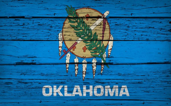 Fondo Grunge Bandera del Estado de Oklahoma —  Fotos de Stock