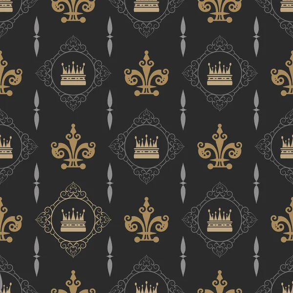王室の背景 シームレスなパターン ブックカバー ポスター 招待状に適しています ベクトル — ストックベクタ