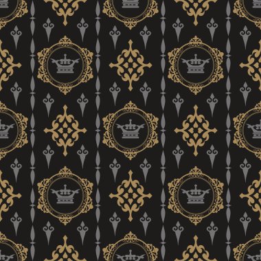 Kraliyet Arkaplanı, Kusursuz Düzen. Kitap kapağı, poster, logo ve davetiye için uygun. Vektör.