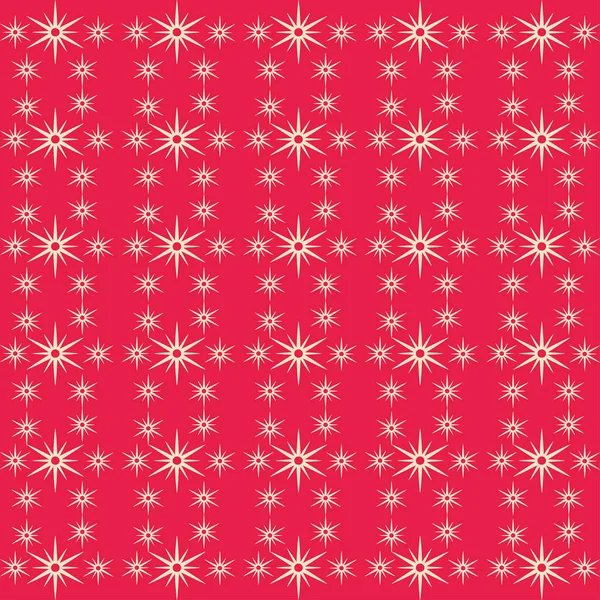 Christmas Red Background Wallpaper Seamless Pattern Stars Vector Great New — Stock Vector