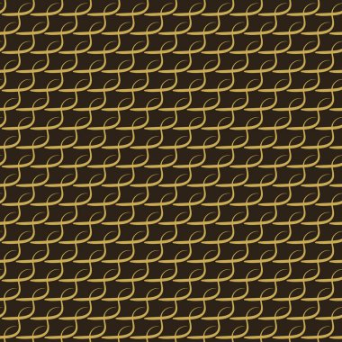 Modern kusursuz desen. Duvar kağıdı dokusu. Resimdeki renk: siyah, altın rengi. Vektör resmi