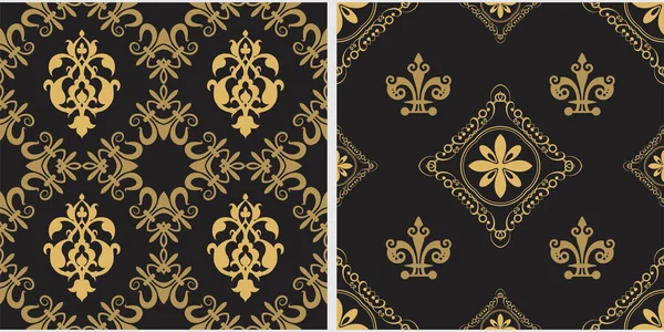 Dva Vzory Pozadí Moderní Bezešvé Vzory Dekorativní Textura Tapety Barva — Stockový vektor