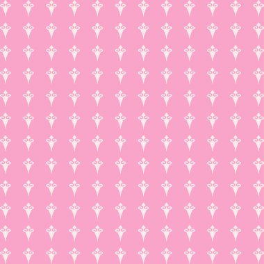 Arkaplan resmi. Retro ve klasik tarzda. Tasarımınız için şablon, duvar kağıdı dokusu. Kusursuz desen. Renkler: pembe, beyaz.