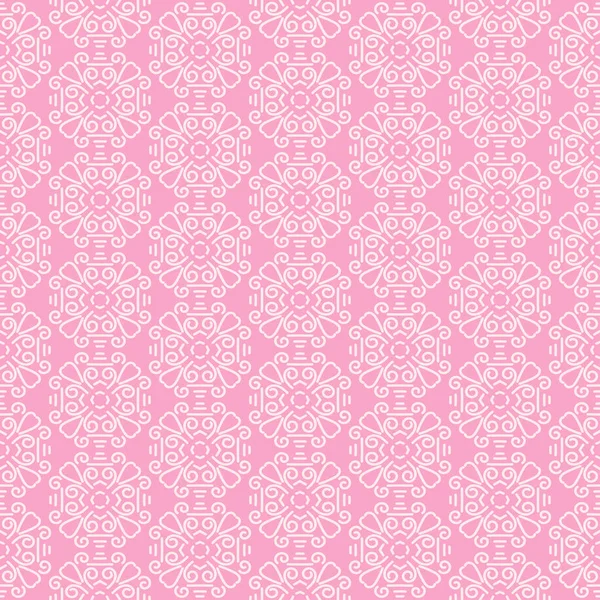 Розовый Фон Фоновое Изображение Стиле Ретро Бесшовный Узор Текстура Обоев — стоковый вектор