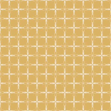 Seamless pattern on a gold background. Suitable for the book cover, poster, logo, invitation. Vector image
