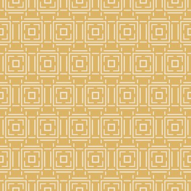 Simple Geometric Pattern / Gold Background / Tiles / Vector Graphics