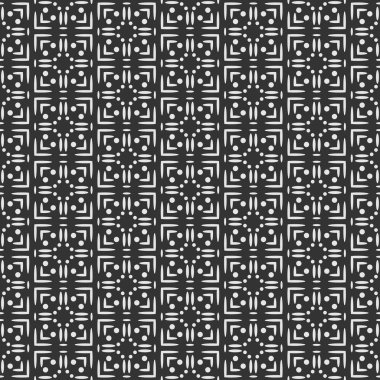 Black and white background. Seamless pattern. Suitable for book covers, wallpapers, posters, invitations. Vector.