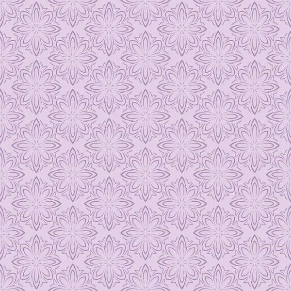 Seamless Background Floral Pattern Purple Wallpaper Vector Graphics — Stok Vektör