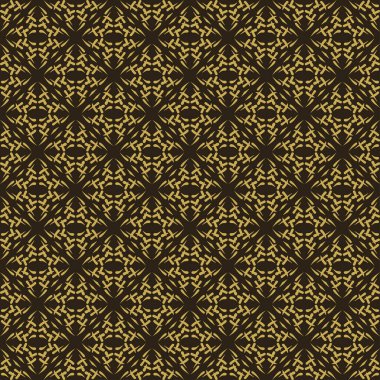 Seamless pattern. Black and gold colors. Geometric pattern in Asian style. Suitable for book cover, poster, logo, invitation. Vector image.