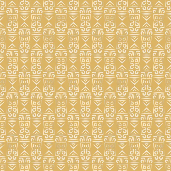 Seamless Pattern Gold White Colors Geometric Pattern Retro Style Suitable — 图库矢量图片