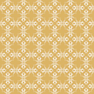 Altın Kusursuz Desenli Dekoratif Duvar Kağıdı Vektörü