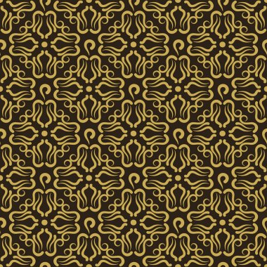 Zarif Soyut Özgeçmiş. Siyah ve Altın Renk. Kusursuz desen. Doku Duvar Kağıdı. Vektör Resmi.
