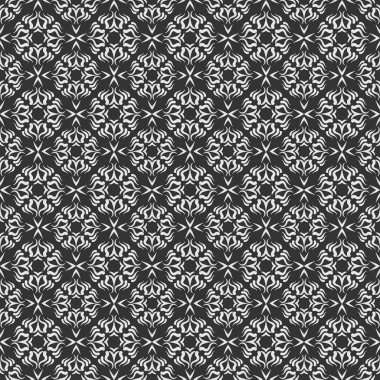 Dekoratif Soyut Özgeçmiş. Siyah ve Beyaz Renk. Kusursuz Geometrik Desen. Doku Duvar Kağıdı. Vektör Resmi.