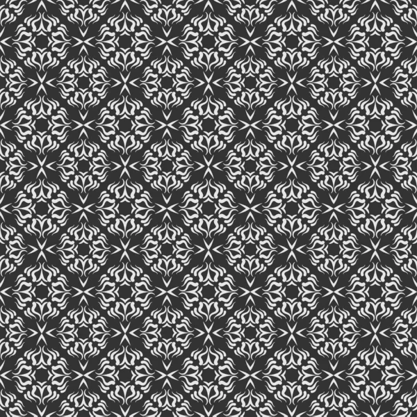 Decoratieve Abstracte Achtergrond Zwart Met Witte Kleur Naadloos Geometrisch Patroon — Stockvector