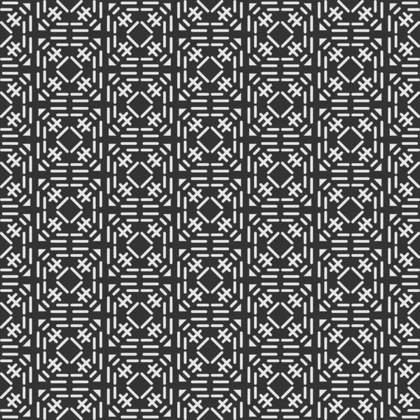 黒と白の抽象的な背景 シームレスな幾何学模様 テクスチャ壁紙 ベクトル — ストックベクタ