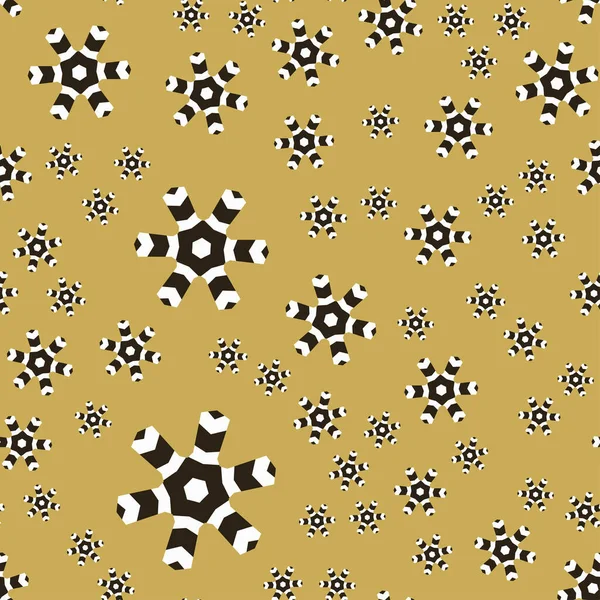Einfache Geometrische Moderne Hintergrund Nahtloses Vektormuster Gold Elegante Textur — Stockvektor