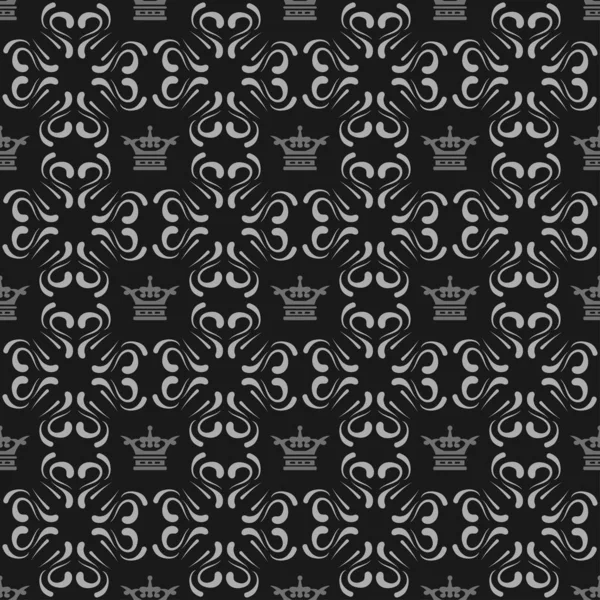 Dark Royal Background Retro Style Seamless Pattern Texture Wallpaper — Stock Vector