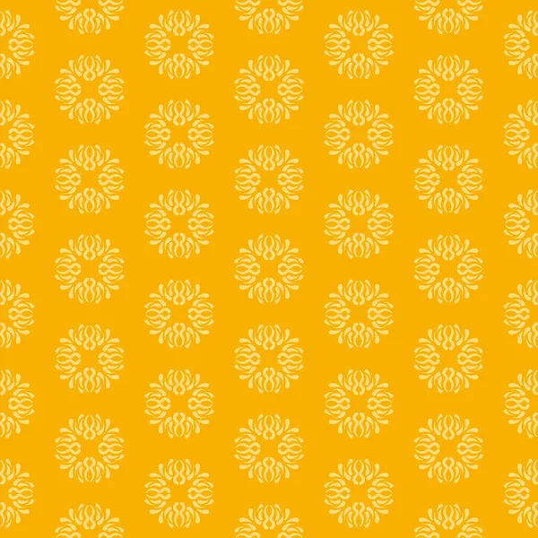 Желтый Цветочный Узор Включая Обои Заднем Плане Швов Стиле Ретро — стоковый вектор