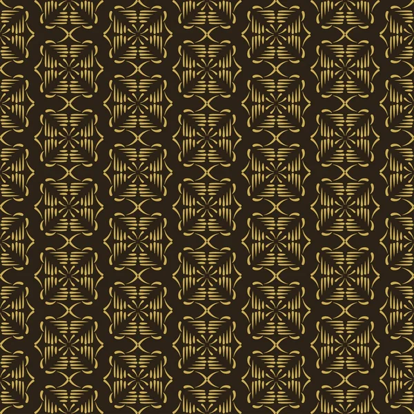 装飾的なスタイリッシュな背景壁紙 黒の金だ デザインのシームレスなパターン — ストックベクタ