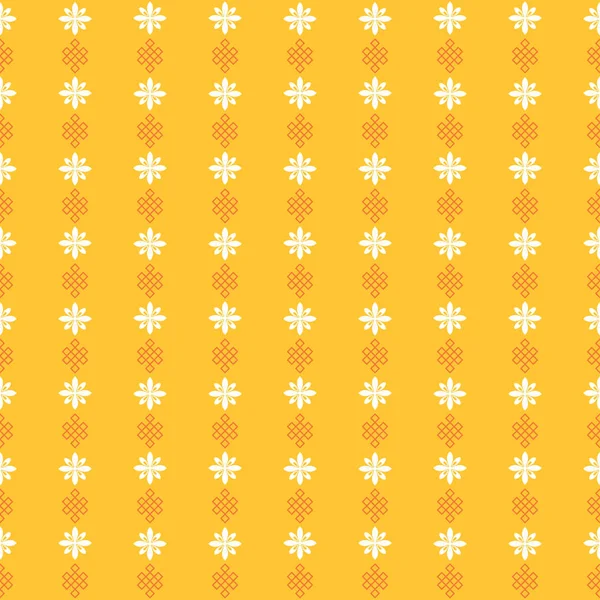 Žluté Dekorativní Pozadí Retro Stylu Bezproblémový Vzor — Stockový vektor