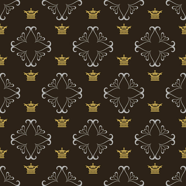 Modern Royal Wallpaper | Seamless Pattern | Background | Vector Image