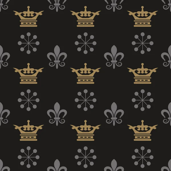 Modern Royal Wallpaper Seamless Pattern Background Vector Image — Stock Vector