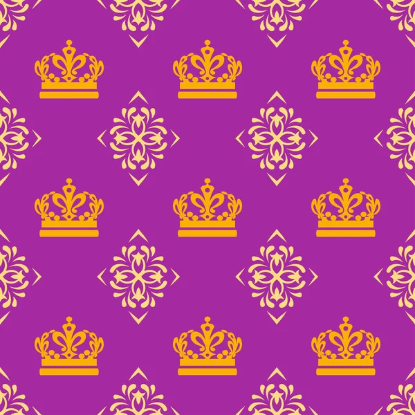 Moderne Royal Wallpaper Nahtloses Muster Hintergrund Vektor Bild — Stockvektor