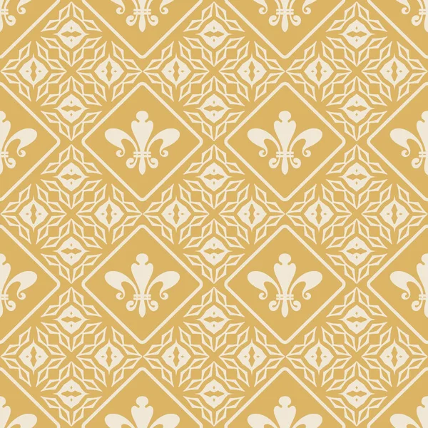 Decorative Background Pattern Gold Colors Seamless Pattern Wallpaper Texture Vector — Stock Vector