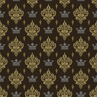 Geçmişe dönük vektör illüstrasyonunda koyu Royal arkaplan pürüzsüz desen